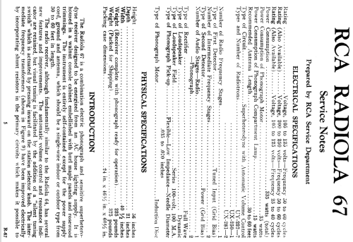 Radiola 67; RCA RCA Victor Co. (ID = 995613) Radio