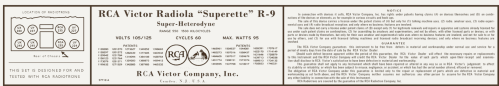 Radiola Superette R9-AC; RCA RCA Victor Co. (ID = 3012100) Radio