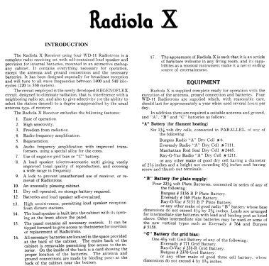Radiola X ; RCA RCA Victor Co. (ID = 1028169) Radio