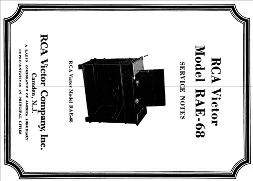 RAE68; RCA RCA Victor Co. (ID = 974369) Radio