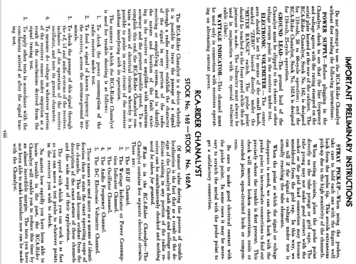 RCA-Rider Chanalyst 162; RCA RCA Victor Co. (ID = 989280) Equipment