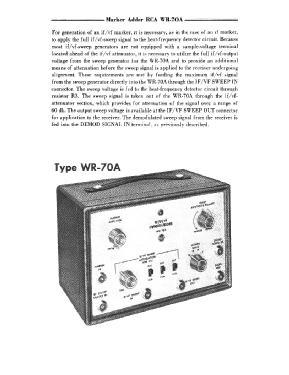 RF/IF/VF Marker Adder WR-70-A; RCA RCA Victor Co. (ID = 2795316) Equipment