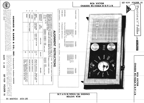 RJA21B Ch= RC-1226J; RCA RCA Victor Co. (ID = 853616) Radio