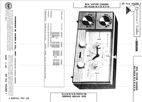 RJC85LK Ch= RC-1232H; RCA RCA Victor Co. (ID = 830311) Radio