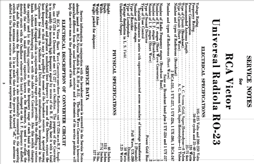 RO23 ; RCA RCA Victor Co. (ID = 972958) Radio