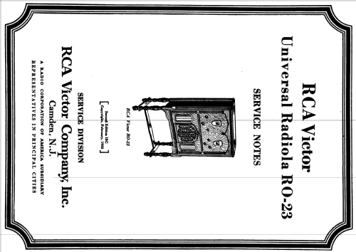 RO23 ; RCA RCA Victor Co. (ID = 972960) Radio