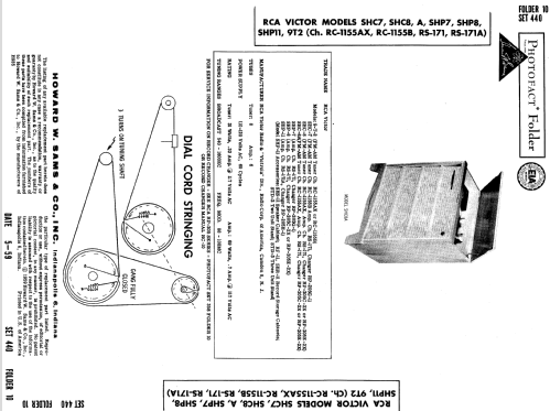 SHC-7 Ch= RC-1155B + RS-171; RCA RCA Victor Co. (ID = 639306) Radio