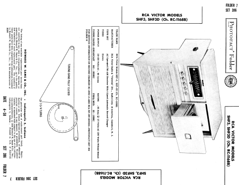 SHF3 New Orthophonic High-Fidelity Ch= RC-1168B; RCA RCA Victor Co. (ID = 882158) Radio