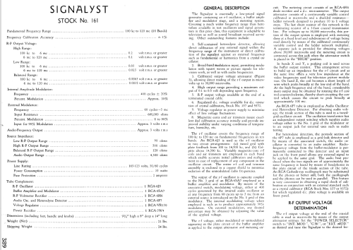 Signalyst 161 ; RCA RCA Victor Co. (ID = 990254) Equipment