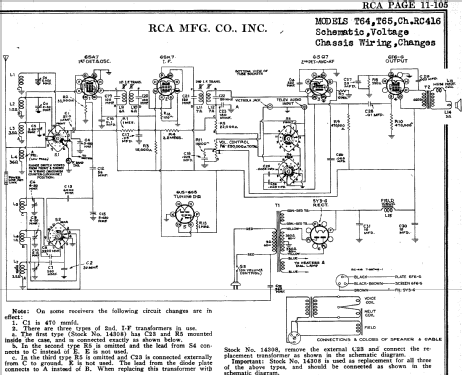 T64 Ch= RC-416; RCA RCA Victor Co. (ID = 716347) Radio