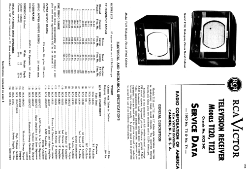 T-120 Ch= KCS34C; RCA RCA Victor Co. (ID = 1382409) Televisión