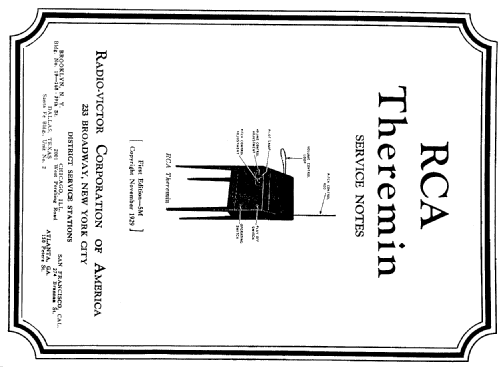 Theremin ; RCA RCA Victor Co. (ID = 435772) Musikinstrumente