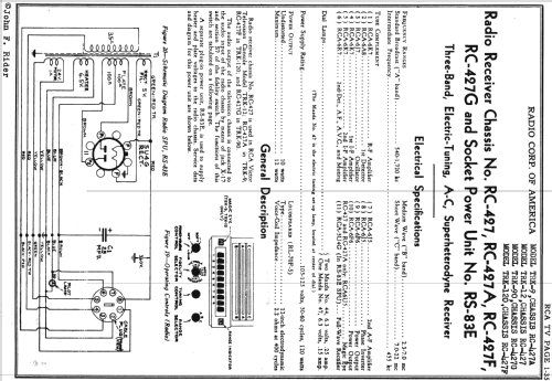 TRK-9 Ch= KC-4A,KK-7A,RC-427A,RS-83E; RCA RCA Victor Co. (ID = 660278) TV-Radio