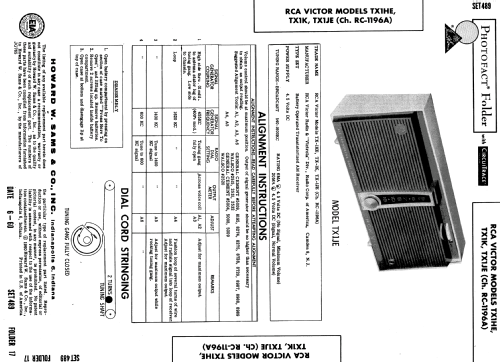 TX-1HE Ch= RC-1196A; RCA RCA Victor Co. (ID = 558277) Radio