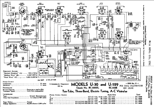 U30 RC335KR; RCA RCA Victor Co. (ID = 923568) Radio