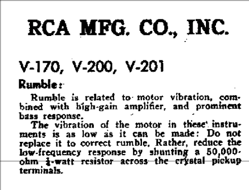 V200 Ch= RC-519; RCA RCA Victor Co. (ID = 947153) Radio