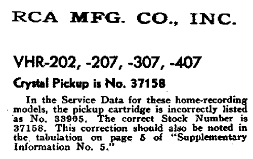 VHR207 Ch= RC-547; RCA RCA Victor Co. (ID = 947748) Radio