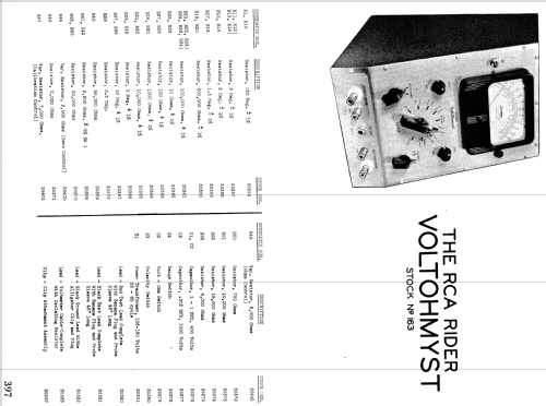 Voltohmyst 163 ; RCA RCA Victor Co. (ID = 990262) Equipment