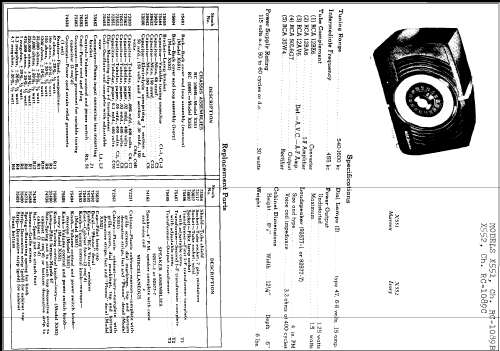 X-552 Ch= RC-1089C; RCA RCA Victor Co. (ID = 253400) Radio