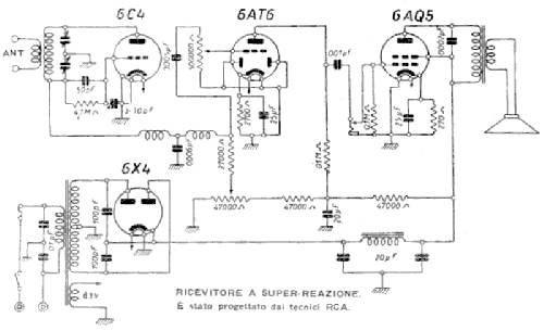 Ricevitore a Super Reazione ; RCA Italiana; Roma (ID = 3004677) Radio