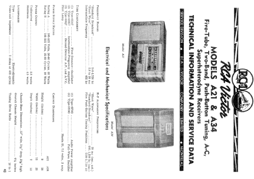 A34 ; RCA Victor (ID = 568347) Radio