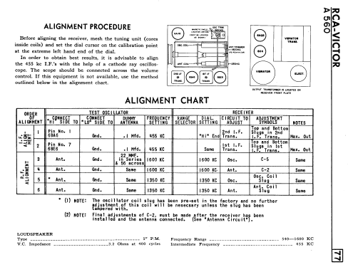 A560 ; RCA Victor (ID = 2323043) Car Radio