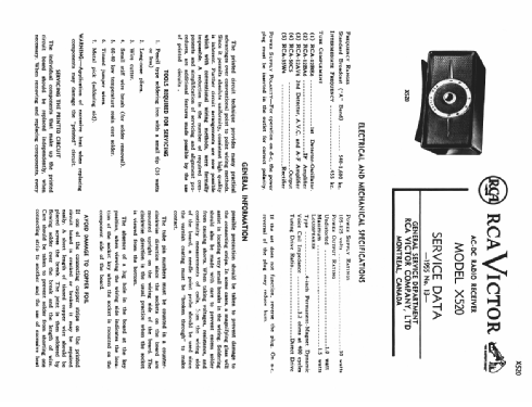 X520 ; RCA Victor (ID = 2136224) Radio