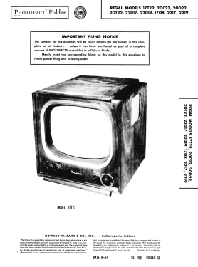 1708 Ch= 2217 ; Regal; New York NY (ID = 2952650) Television