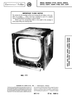 22D17DX Ch= 2217 ; Regal; New York NY (ID = 2952634) Television
