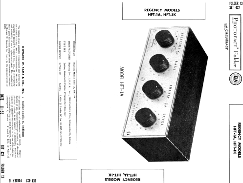 High Fidelity Pre-Amplifier HFT-1A and HFT-1K; Regency brand of I.D (ID = 750738) Ampl/Mixer