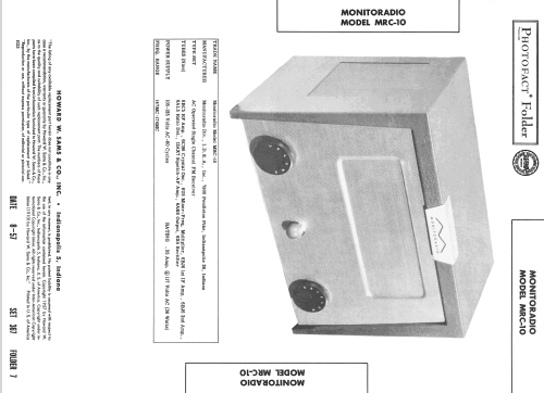 Monitoradio Crystal Controlled FM Receiver MRC-10; Regency brand of I.D (ID = 2418513) Commercial Re