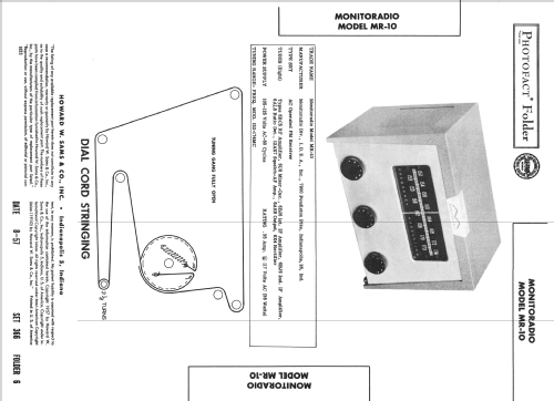 Monitoradio MR-10 FM-Receiver; Regency brand of I.D (ID = 2415883) Commercial Re