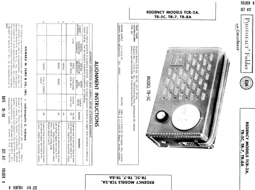 All Transistor TR-5C; Regency brand of I.D (ID = 772786) Radio