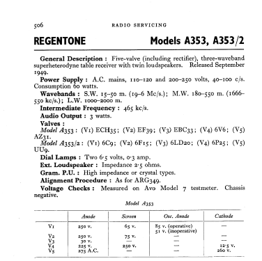 Twin-Tone A353; Regentone Products / (ID = 546509) Radio