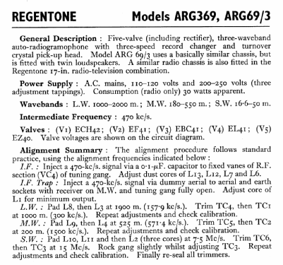 ARG369; Regentone Products / (ID = 550329) Radio