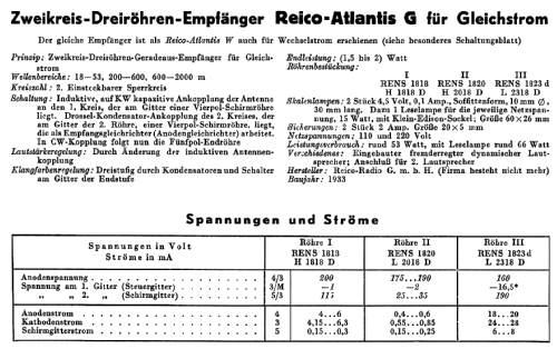Atlantis-Standard G; Reico Radio, Max (ID = 50721) Radio