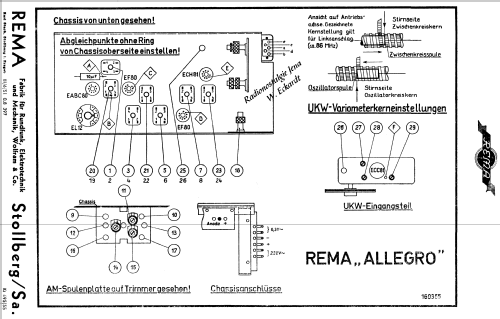 Allegro ; REMA, Fabrik für (ID = 436841) Radio