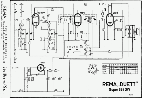 Duett 693GW; REMA, Fabrik für (ID = 550895) Radio