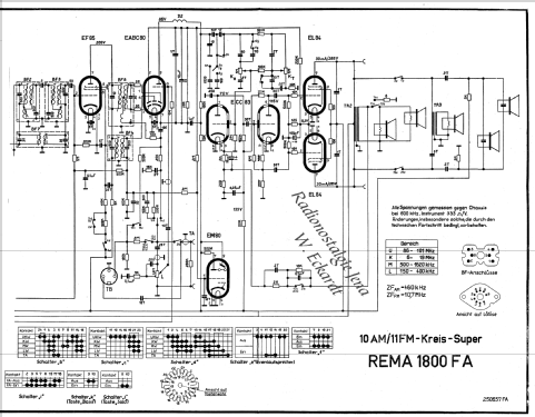Rema 1800FA; REMA, Fabrik für (ID = 267922) Radio
