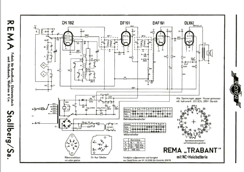 Trabant ; REMA, Fabrik für (ID = 517777) Radio