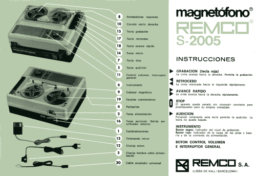 Magnetófono S-2005; Remco S.A.; Llisa de (ID = 2828290) R-Player