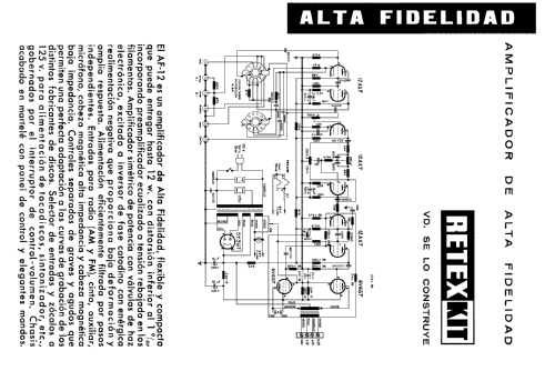 Amplificador de Alta Fidelidad AF-12; Retex S.A.; (ID = 1537452) Ampl/Mixer