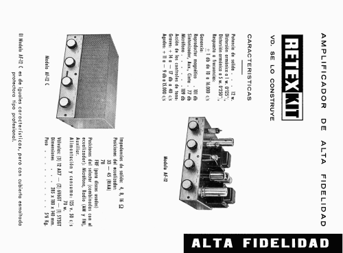 Amplificador de Alta Fidelidad AF-12-C; Retex S.A.; (ID = 1537456) Ampl/Mixer