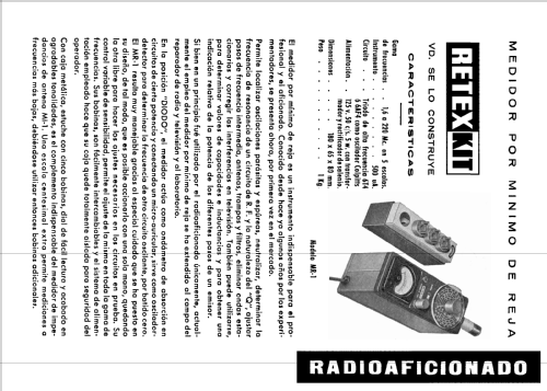 Grid-Dip Meter MR-1; Retex S.A.; (ID = 1536743) Equipment