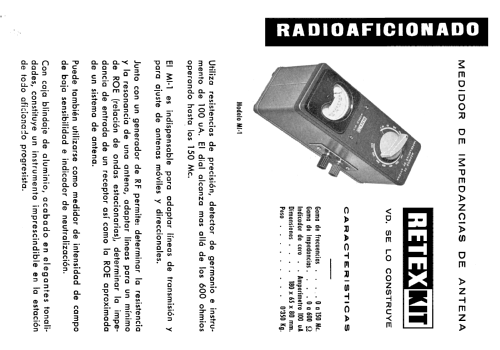 Medidor de impedancias de antena MI-1; Retex S.A.; (ID = 1535552) Equipment