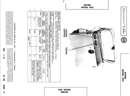 400 ; Revere Camera Co.; (ID = 1461084) Radio