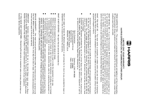 Harris Scanner RF-536A; RF Communications, (ID = 2179690) mod-past25