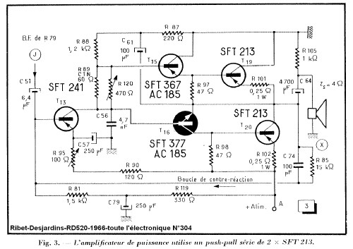 RD-520; Ribet et Desjardins (ID = 1672418) Ampl/Mixer