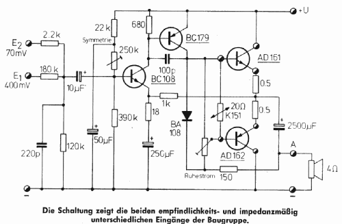 4,5 W Endverstärkerbaustein BG 4,5; RIM bzw. Radio-RIM; (ID = 1705275) Ampl/Mixer