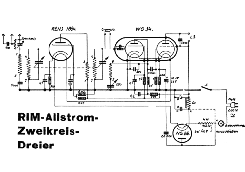 Allstrom-Zweikreis-Dreier ; RIM bzw. Radio-RIM; (ID = 342413) Kit